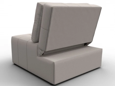 Кресло-кровать Лига-107 (80) (ЛДСП,Брус,Фанера,Замша/Бежевый) Лига Диванов 134949