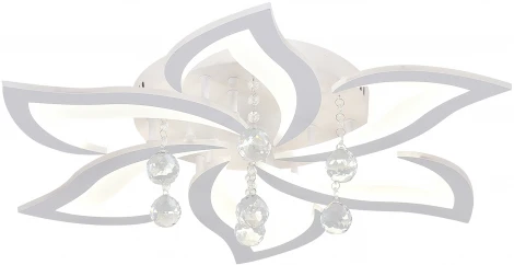 Потолочная светодиодная люстра с пультом и управлением смартфоном 120W Olimp LED LAMPS 81238 Natali Kovaltseva (регулировка яркости, 220V, подвески, цветы)