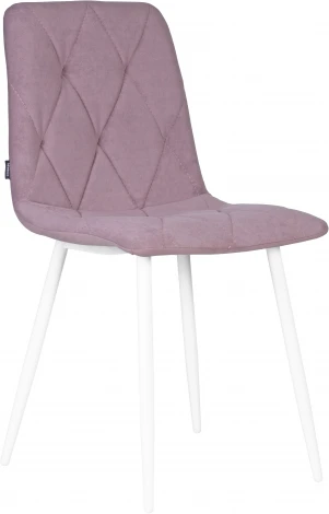 Стул обеденный DOBRIN CHILLY ROMBO (Лавандовый Simple 48, основание белый) 006 ROMBO, цвет сиденья лавандовый основания белый