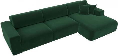 Диван угловой Лига-036 НПБ Классик Лонг правый угол (Зеленый/Велюр) Лига Диванов арт.121393
