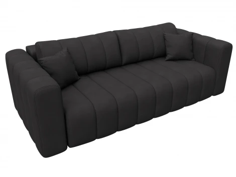 Диван прямой Лига-062 НПБ (ДСП,Фанера,ХДФ/Пластик/Замша/Коричневый) Лига Диванов 130282