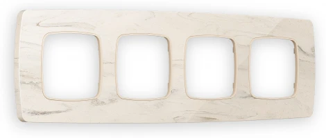 Рамка Ambrella Volt OMEGA Opera (Серо-бежевый мрамор) 4-ая OF940604