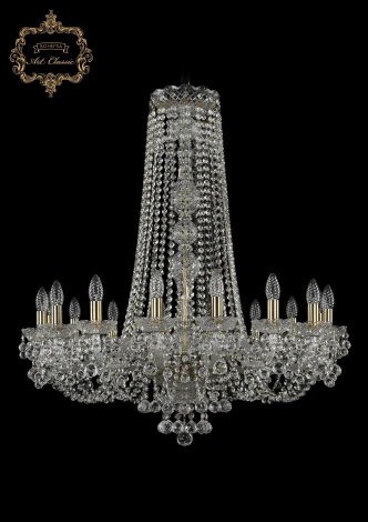 Подвесная большая люстра Art Classic 11.26 11.26.16.300.h-91.Br.B (220V, хрусталь, на цепи, подсвечник, свеча)