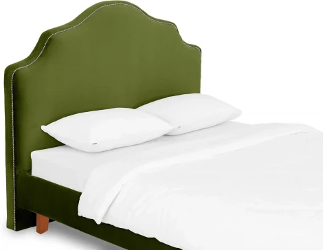 Кровать Queen II Victoria L 1600 ОГОГО (арт.663244), (Ткань/Зеленый)