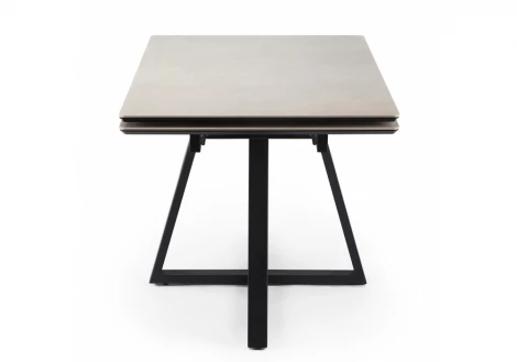 Кухонный стол Notta Памелла 120(180)х80 carmen light grey / черный