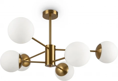 Потолочная люстра на штанге Freya Sonder FR5204PL-06BS (220V, шарики)
