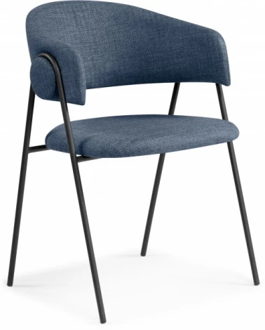 Стул на металлокаркасе Notta Криспиан синий / черный арт.612888