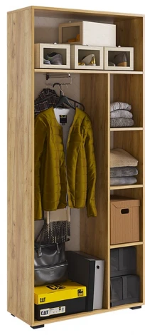 Бери Шкаф двухдверный, цвет дуб крафт золотой/графит Mebelson (арт.MPR-024.2564)