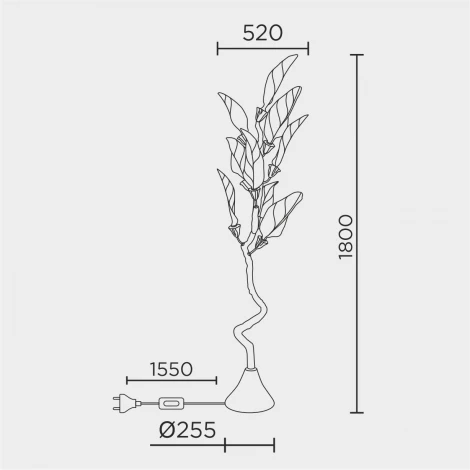 Торшер светодиодный Modelux ML.6800.08FLP