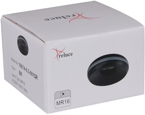 Точечный светильник Reluce 16074-9.5-001QR MR16 BK (220V, круглые)