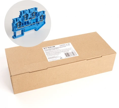 Зажим пружинный 4-х проводной проходной ЗНИ 2 уровня ЗНИ 4 мм2 Stekker 39974