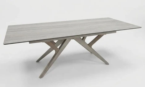 Стол КОСТА (COSTA) 180 ТРАВЕРТИН (MATTE SPANISH TRAVERTINE) керамика/ Латте / Орех натур, ®DISAUR M-City 64825