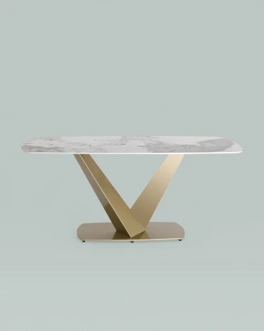 Стол обеденный Stool Group Аврора 180*90 керамика светлая УТ000034890