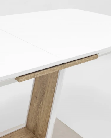 Стол обеденный Stool Group Атланта раскладной 160-200*90 глянцевый белый УТ000002660