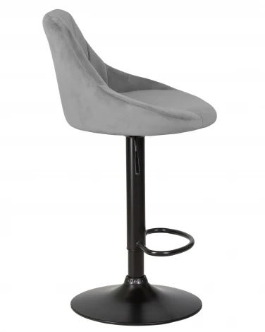Стул барный LOGAN BLACK (серый велюр (MJ9-75))