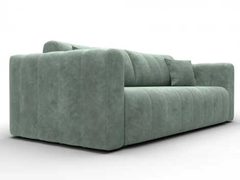 Диван прямой Лига-062 НПБ (ДСП,Фанера,ХДФ/Пластик/Велюр/Зеленый) Лига Диванов 130268