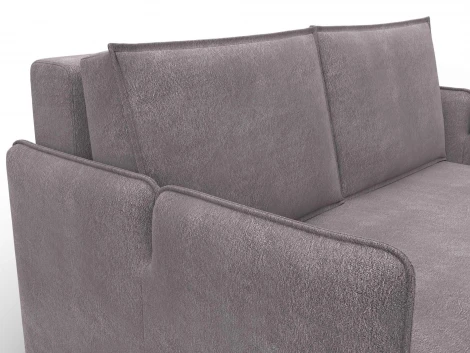 Диван прямой Лига-117 (ЛДСП,Брус,Фанера,Велюр/Бежевый) Лига Диванов 137015