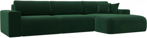 Диван угловой Лига-036 НПБ Классик Лонг правый угол (Зеленый/Велюр) Лига Диванов арт.121393