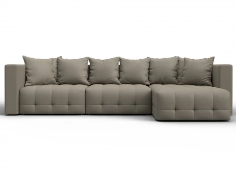 Диван угловой Лига-052 НПБ Лонг угол универсальный (ЛДСП,Брус,Фанера/Пластик/Экокожа/Бежевый) Лига Диванов 129914