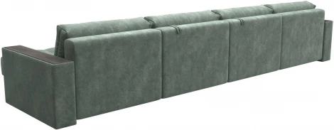 Диван П-образный с декором Лига-049 НПБ Лонг Лига Диванов (Велюр) арт.128565