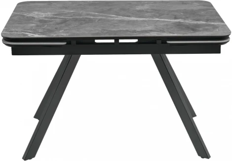 Стол Arthur раскладной 120-184x80x75см, керамогранит серый мрамор Greys Grey, чёрный Bradex Home арт.RF 0656