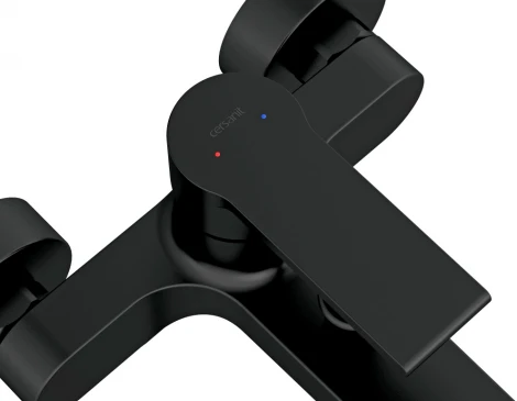Смеситель Cersanit Brasko Black 63108 для ванны с душем