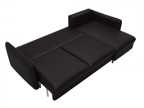 Диван угловой Лига-064 НПБ угол универсальный (ДСП/Дерево/Экокожа/Коричневый) Лига Диванов 129932