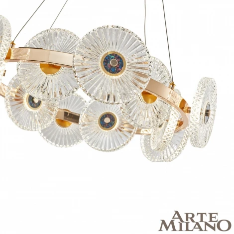 Подвесной светильник Arte Milano 3653.D600.H800.LED G (220V, на тросе, цветы)