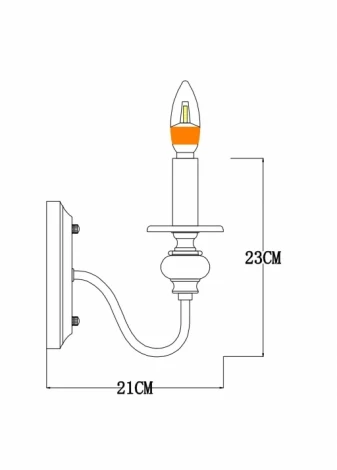 Бра Arte Lamp Passoni A6097AP-1PB