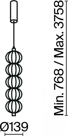 Подвесной светильник Maytoni Golden Cage MOD216PL-L10G3K (LED, 220V, на проводе, шарики)