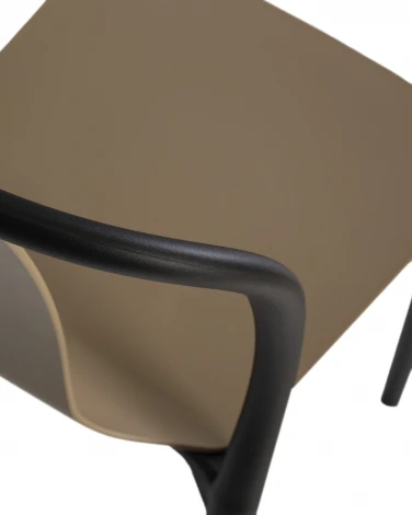 Набор 4 шт Стул обеденный DOBRIN ADAM (черный/бежевый)