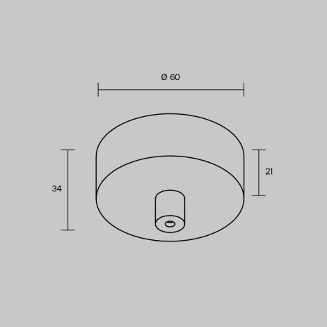 Накладная потолочная чаша для подвесных шинопроводов Maytoni Technical Accessories for tracks Arity TRA233SCB-B