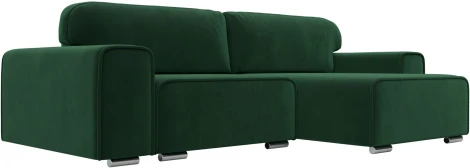 Диван угловой Лига-029 правый угол (Зеленый/Велюр) Лига Диванов арт.121926