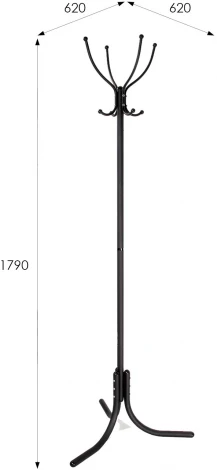 Вешалка напольная М 3 черный от фабрики Mebelik