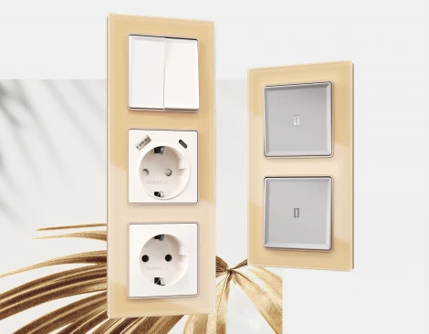 Рамка Ambrella Volt ALFA Platos (Шампань Стекло органическое) 5-ая AF330605