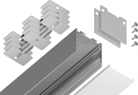 Алюминиевый профиль накладной/подвесной "Profile System" для светодиодной ленты до 23мм Ambrella Illumination GP2500AL