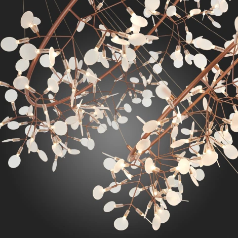 Подвесная люстра светодиодная Rafina SL379.203.486 (220V, на тросе, лепестки, кольцо)