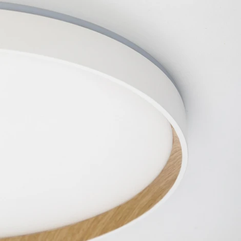 Настенно-потолочный светодиодный светильник IP40 Citilux Etalon CL750400R Белый+Бук с пультом и RGB подсветкой