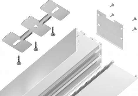 Алюминиевый профиль накладной/подвесной "Profile System" для светодиодной ленты до 26мм Ambrella Illumination GP2550WH