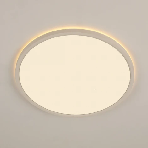 Настенно-потолочный светильник круглый светодиодный с подсветкой Citilux Norma CL748400 (220V, круглые, IP40)