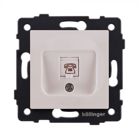 Розетка телефонная RJ11 кашемир матовый Kollinger REA-009CM для Aspekt, Eleganz, Reflex