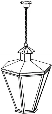 Уличный светильник подвесной Русские фонари Burren 640-01/b-50