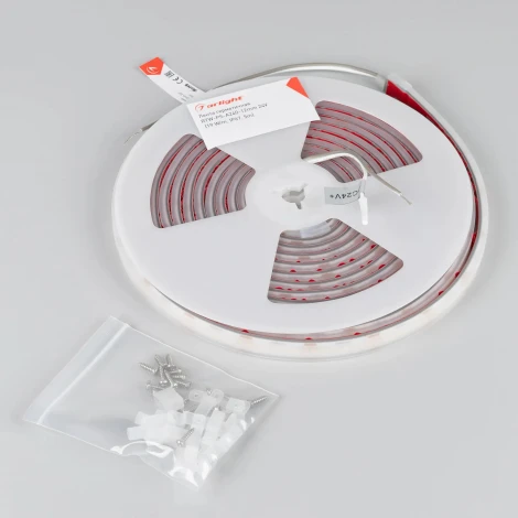 Светодиодная лента герметичная RTW-PS-A240-12mm 24V Warm3500 (19 W/m, IP67, 5m) (Arlight, CRI>90) 052643
