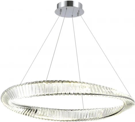 Подвесной светильник ST Luce Ritorto SL6204.121.01 Хром/Прозрачный LED 1*58W 4000K (220V, на тросе, круглые)