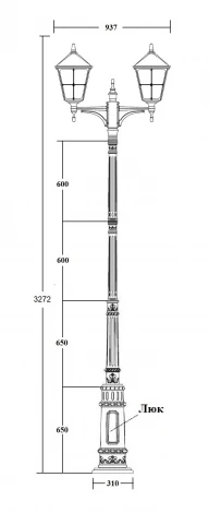 Наземный фонарь Oasis Light QUADRO XXL 79910XXLA E7 Bl