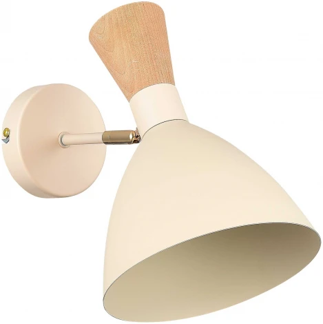 Бра Evoluce SLE1256 SLE1256-501-01 Бежевый/Бежевый, Светлое дерево, Золотистый E14 1*40W (220V)