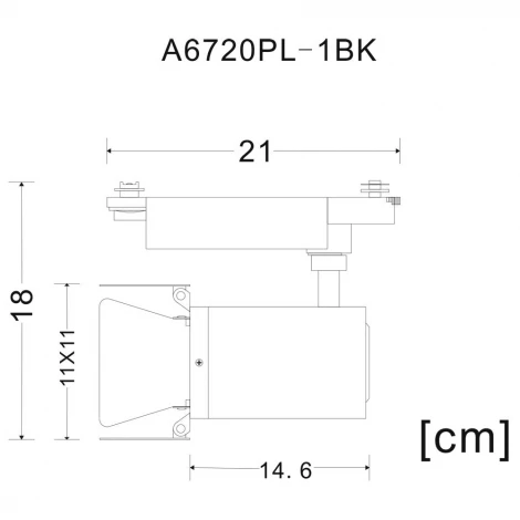 Трековый светильник Arte Lamp Falena A6720PL-1BK