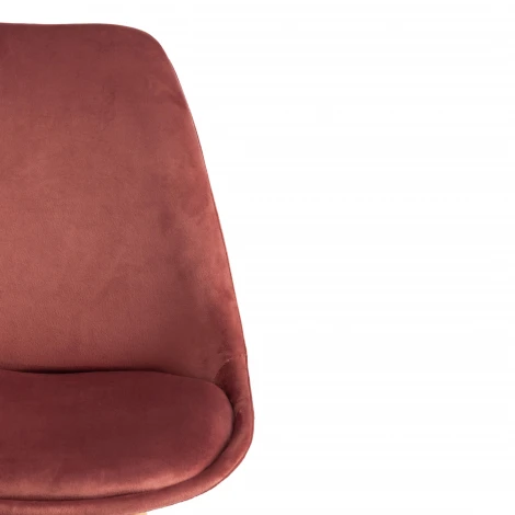 Стул TULIP SOFT (mod. 74) желтый (HLR 41)/натуральный (вельвет/дерево)