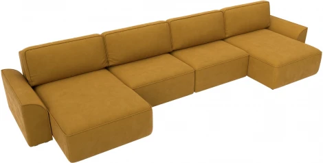 Диван п-образный Лига-048 НПБ лонг Лига Диванов (Велюр) арт.128344