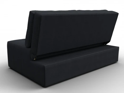 Диван прямой Лига-107 (140) (ЛДСП,Брус,Фанера,Замша/Темно-серый) Лига Диванов 134927